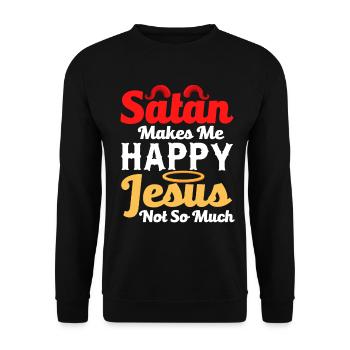 Drôle de satanisme - Sweat-shirt Unisexe - noir - Devant - Alina (178cm) & Michal (187cm)