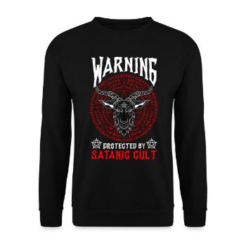 The Merry Satan - Unisex Sweatshirt - black - Front - Alina (178cm) & Michal (187cm)