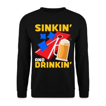 Cornhole corn hole - Unisex Sweatshirt - black - Front - Alina (178cm) & Michal (187cm)