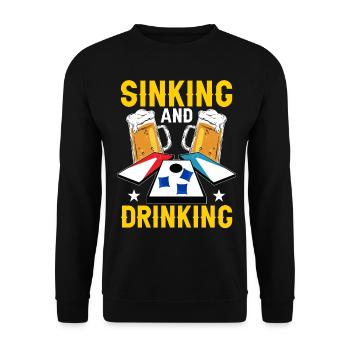 Cornhole Maisloch - Unisex Pullover - Schwarz - Vorne - Alina (178cm) & Michal (187cm)