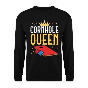 Corn Hole - Unisex Sweatshirt - black - Front - Alina (178cm) & Michal (187cm)