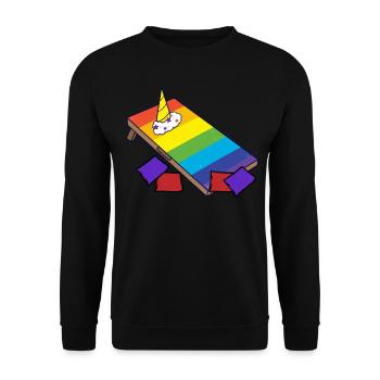 Trou de maïs Cornhole - Sweat-shirt Unisexe - noir - Devant - Alina (178cm) & Michal (187cm)