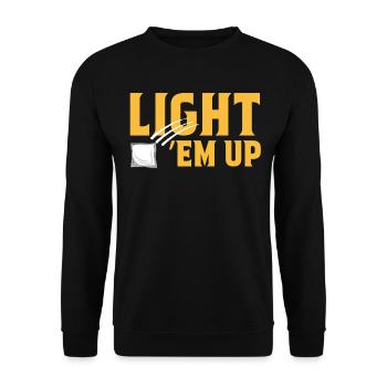 Trou de maïs Cornhole - Sweat-shirt Unisexe - noir - Devant - Alina (178cm) & Michal (187cm)