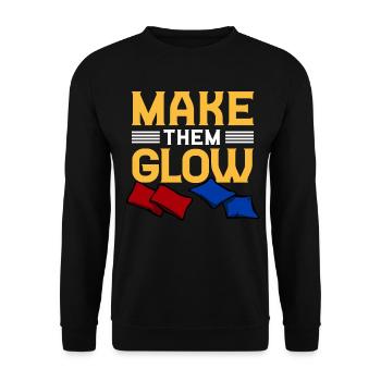 Cornhole corn hole - Unisex Sweatshirt - black - Front - Alina (178cm) & Michal (187cm)