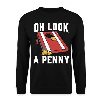 Cornhole corn hole - Unisex Sweatshirt - black - Front - Alina (178cm) & Michal (187cm)