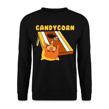 Lustiges Cornhole Corn Hole - Unisex Pullover - Schwarz - Vorne - Alina (178cm) & Michal (187cm)
