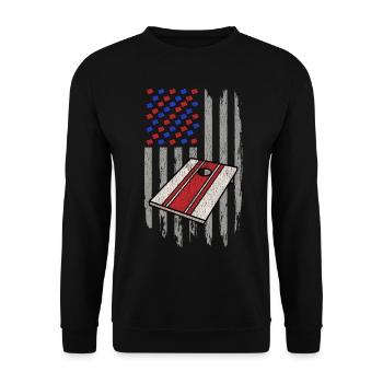 Trou de maïs patriotique - Sweat-shirt Unisexe - noir - Devant - Alina (178cm) & Michal (187cm)