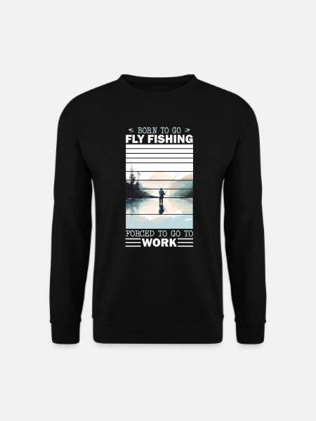 Born to go Fly Fishing: Retro Fly Fishing Ice - Unisex Pullover - Schwarz
