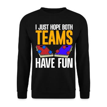 Cornhole corn hole - Unisex Sweatshirt - black - Front - Alina (178cm) & Michal (187cm)