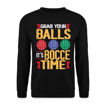 Bocce Ball Spieler - Unisex Pullover - Schwarz - Vorne - Alina (178cm) & Michal (187cm)