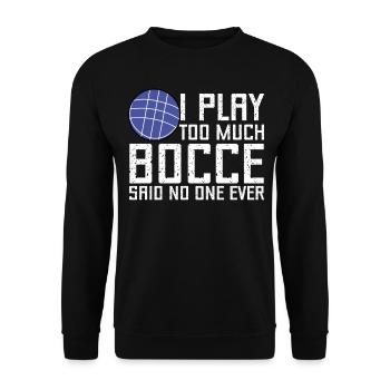 Drôle de joueur de pétanque - Sweat-shirt Unisexe - noir - Devant - Alina (178cm) & Michal (187cm)