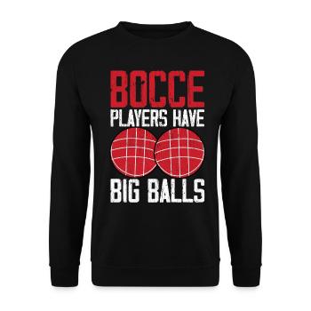 Drôle de joueur de pétanque - Sweat-shirt Unisexe - noir - Devant - Alina (178cm) & Michal (187cm)