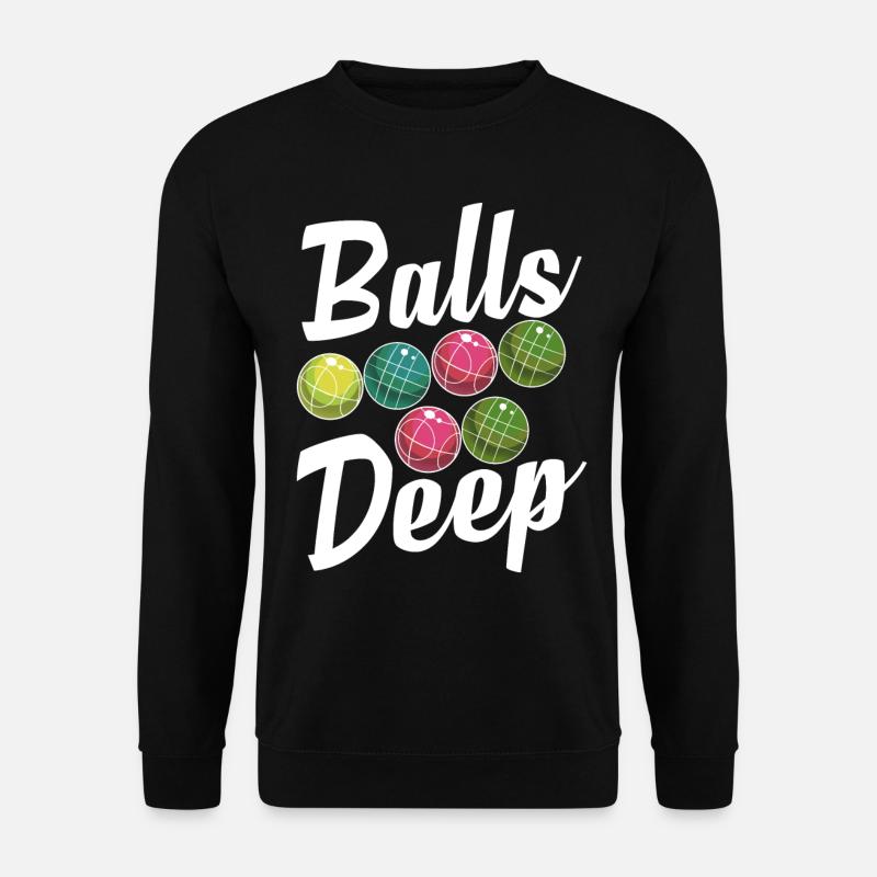Funny bocce player - Unisex Sweatshirt - black