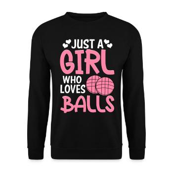 Joueur de pétanque - Sweat-shirt Unisexe - noir - Devant - Alina (178cm) & Michal (187cm)