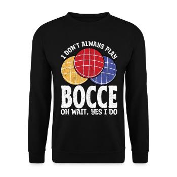 Drôle de joueur de pétanque - Sweat-shirt Unisexe - noir - Devant - Alina (178cm) & Michal (187cm)