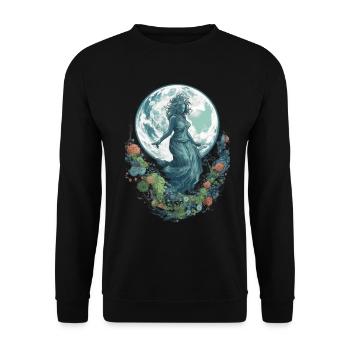 Respektier Muttererde Unseren Planeten Natur - Unisex Pullover - Schwarz - Vorne - Alina (178cm) & Michal (187cm)