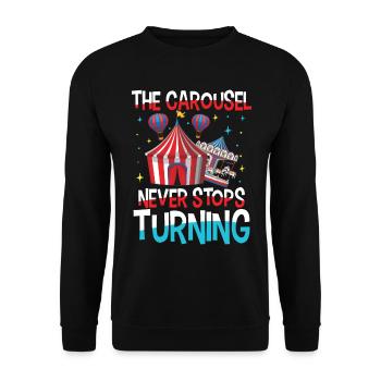 The Carousel Never Stops Turning - Unisex Pullover - Schwarz - Vorne - Alina (178cm) & Michal (187cm)