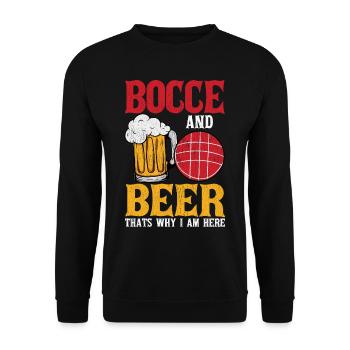 Joueur de pétanque drôle - Sweat-shirt Unisexe - noir - Devant - Alina (178cm) & Michal (187cm)