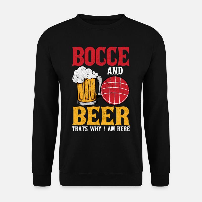Funny bocce ball player - Unisex Sweatshirt - black