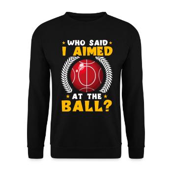 Joueur de pétanque drôle - Sweat-shirt Unisexe - noir - Devant - Alina (178cm) & Michal (187cm)