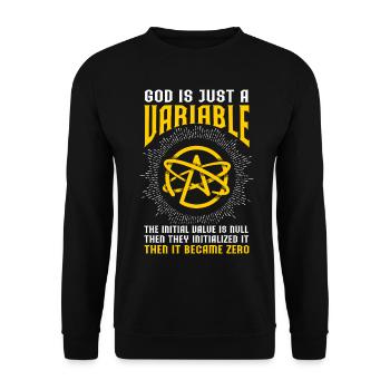 Atheist Atheism - Unisex Sweatshirt - black - Front - Alina (178cm) & Michal (187cm)