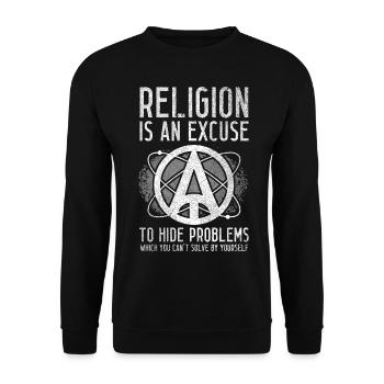 Atheist Atheism - Unisex Sweatshirt - black - Front - Alina (178cm) & Michal (187cm)