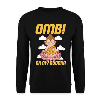 Buddhismus Buddhist - Unisex Pullover - Schwarz - Vorne - Alina (178cm) & Michal (187cm)