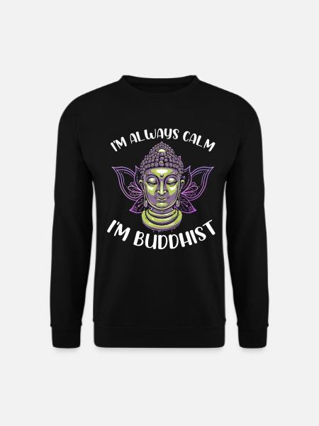 Buddhismus Buddha - Unisex Pullover - Schwarz