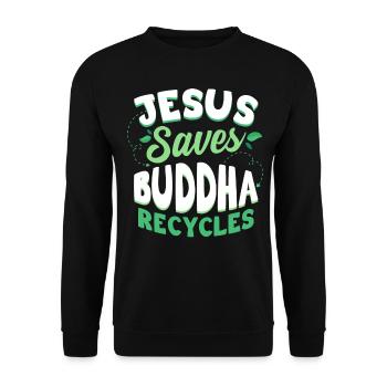 Bouddhisme bouddhiste - Sweat-shirt Unisexe - noir - Devant - Alina (178cm) & Michal (187cm)