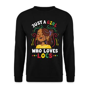 Dreadlocks Rasta Rastafari - Unisex Sweatshirt - black - Front - Alina (178cm) & Michal (187cm)