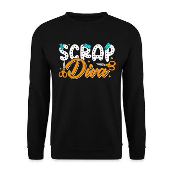 Scrapbooking Scrapbooker - Unisex Pullover - Schwarz - Vorne - Alina (178cm) & Michal (187cm)