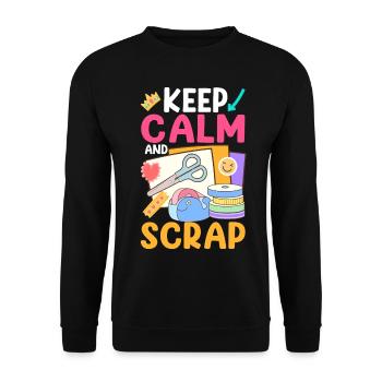 Scrapbooking Scrapbooker - Unisex Pullover - Schwarz - Vorne - Alina (178cm) & Michal (187cm)