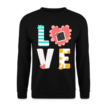 Scrapbooking Scrapbooker - Unisex Pullover - Schwarz - Vorne - Alina (178cm) & Michal (187cm)