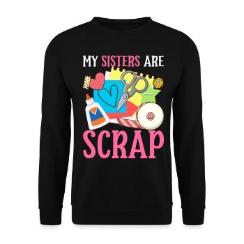Scrapbooking Scrapbooker - Unisex Pullover - Schwarz - Vorne - Alina (178cm) & Michal (187cm)