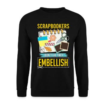 Scrapbooking - Unisex Sweatshirt - black - Front - Alina (178cm) & Michal (187cm)