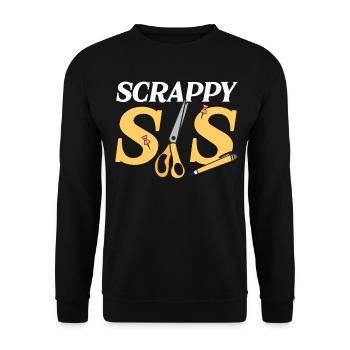 Scrapbooking Scrapbooker - Unisex Pullover - Schwarz - Vorne - Alina (178cm) & Michal (187cm)
