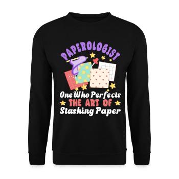 Scrapbooking Scrapbooker - Sweat-shirt Unisexe - noir - Devant - Alina (178cm) & Michal (187cm)