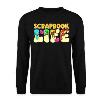 Scrapbooking Scrapbooker - Unisex Pullover - Schwarz - Vorne - Alina (178cm) & Michal (187cm)