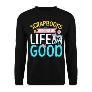 Scrapbooking Scrapbooker - Unisex Pullover - Schwarz - Vorne - Alina (178cm) & Michal (187cm)