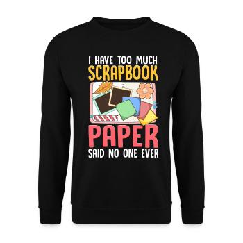 Scrapbooking Scrapbooker - Unisex Pullover - Schwarz - Vorne - Alina (178cm) & Michal (187cm)