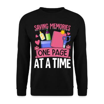 Scrapbooking Scrapbooker - Unisex Pullover - Schwarz - Vorne - Alina (178cm) & Michal (187cm)