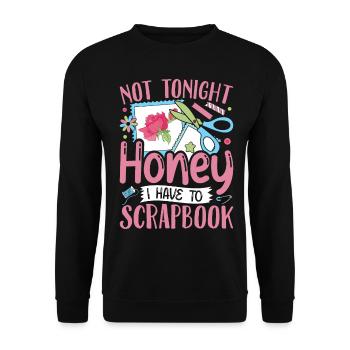Scrapbooking Scrapbooker - Unisex Pullover - Schwarz - Vorne - Alina (178cm) & Michal (187cm)