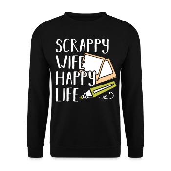 Scrapbooking Scrapbooker - Unisex Pullover - Schwarz - Vorne - Alina (178cm) & Michal (187cm)