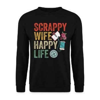 Scrapbooking Scrapbooker - Unisex Pullover - Schwarz - Vorne - Alina (178cm) & Michal (187cm)