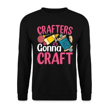 Scrapbooking Scrapbooker - Unisex Pullover - Schwarz - Vorne - Alina (178cm) & Michal (187cm)