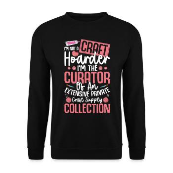 Crafting Crafter - Unisex Pullover - Schwarz - Vorne - Alina (178cm) & Michal (187cm)