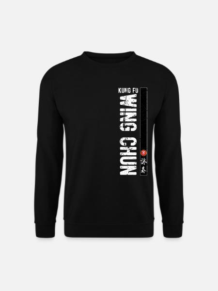 Kung Fu Wing Chun Kanji Chinesische Kampfkunst - Unisex Pullover - Schwarz