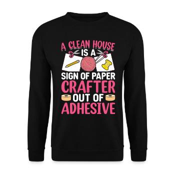 Crafting Crafter - Unisex Pullover - Schwarz - Vorne - Alina (178cm) & Michal (187cm)