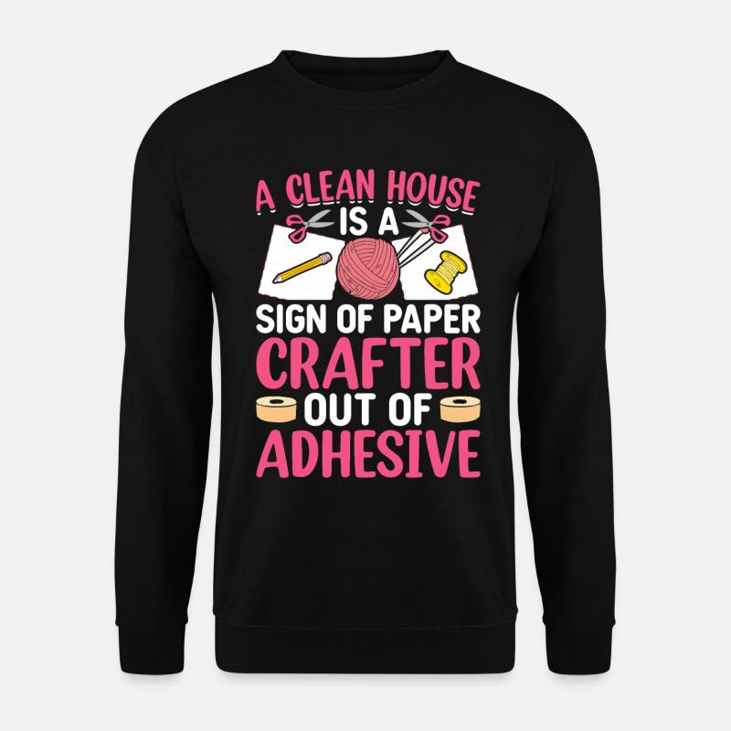 Crafting Crafter - Unisex Pullover - Schwarz