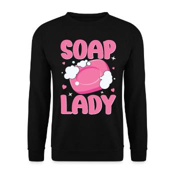 Fabrication de savon, savonnier, savonologue - Sweat-shirt Unisexe - noir - Devant - Alina (178cm) & Michal (187cm)
